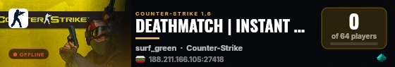 DEATHMATCH | INSTANT RESPAWN live status badge