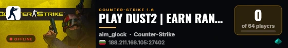 PLAY DUST2 | EARN RANK | GET VIP live status badge