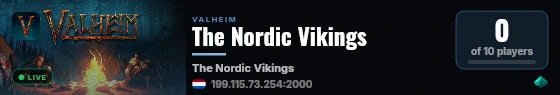 The Nordic Vikings live status badge