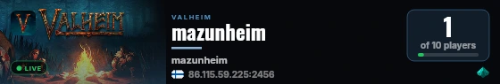 mazunheim live status badge