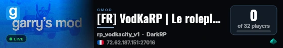 AMP Powered Garry's Mod Server live status badge