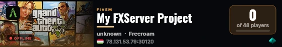 My FXServer Project live status badge