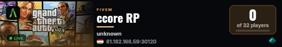 ccore RP live status badge