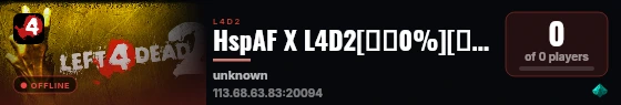 HspAF X L4D2[当前0%][普通战役][无人] live status badge