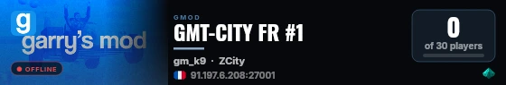 GMT-CITY FR #1 live status badge