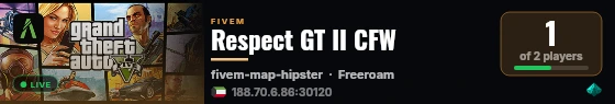 Respect GT II CFW live status badge