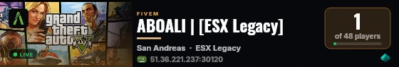 ABOALI | [ESX Legacy] live status badge