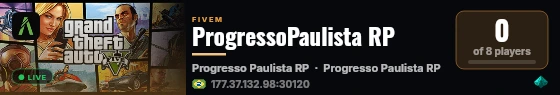 ProgressoPaulista RP live status badge
