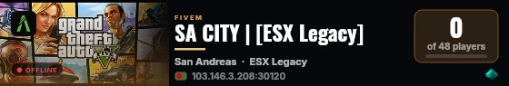 SA CITY | [ESX Legacy] live status badge