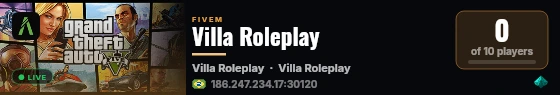 Villa Roleplay live status badge