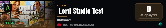  Lord Studio Test  live status badge