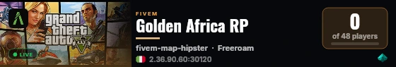 Golden Africa RP live status badge
