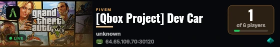 [Qbox Project] Dev Car live status badge