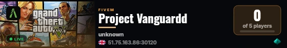 Project Vanguardd live status badge