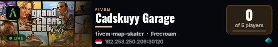 Cadskuyy Garage live status badge
