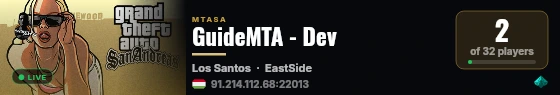 GuideMTA - Dev live status badge