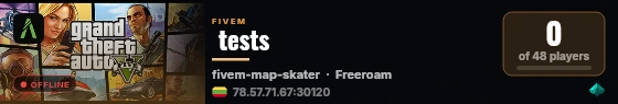  tests live status badge