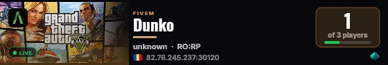 Dunko live status badge