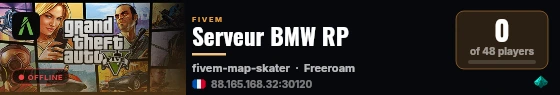 Serveur BMW RP live status badge