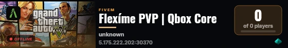 Flexíme PVP | Qbox Core live status badge