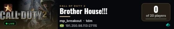 Brother House!!! live status badge