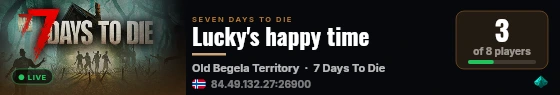 Lucky's happy time live status badge