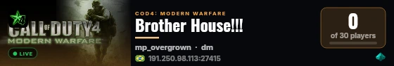 Brother House!!! live status badge