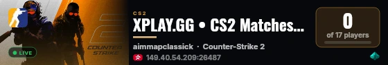 XPLAY.GG • CS2 Matches #520 live status badge