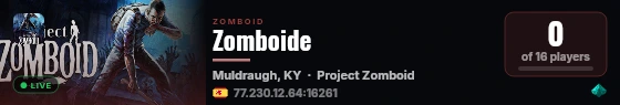 Zomboide live status badge