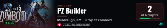 PZ Builder live status badge