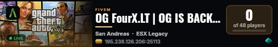 OG FourX.LT | OG IS BACK LT live status badge