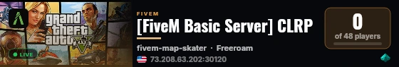 [FiveM Basic Server] CLRP live status badge
