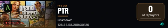 PTR live status badge