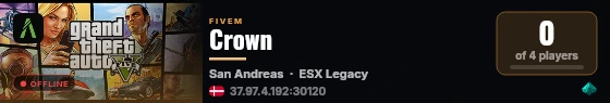 Crown live status badge