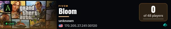 Bloom live status badge