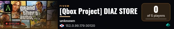 [Qbox Project] DIAZ STORE live status badge