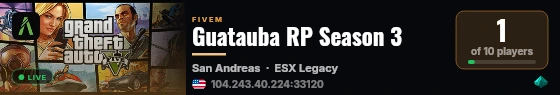 Guatauba RP Season 3 live status badge