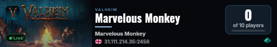 Marvelous Monkey live status badge