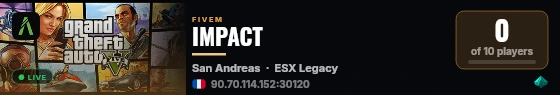 IMPACT live status badge
