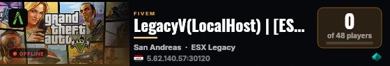 LegacyV(LocalHost) | [ESX Legacy] live status badge