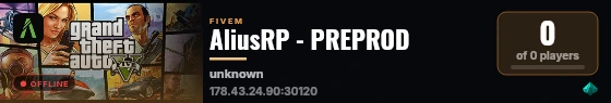 AliusRP - PREPROD live status badge