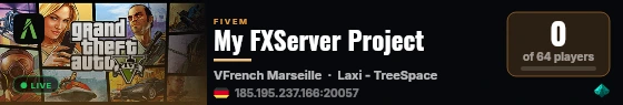 My FXServer Project live status badge