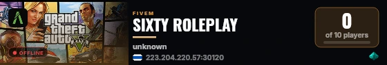 SIXTY ROLEPLAY live status badge