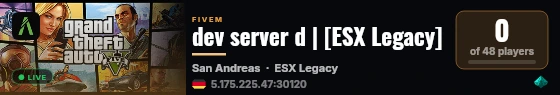 dev server d | [ESX Legacy] live status badge
