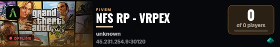 NFS RP - VRPEX live status badge