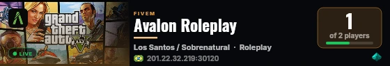 Avalon Roleplay live status badge