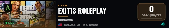 EXIT13 ROLEPLAY live status badge