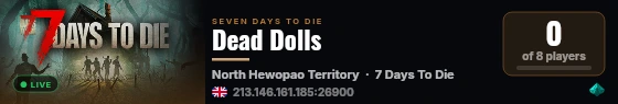 Dead Dolls live status badge