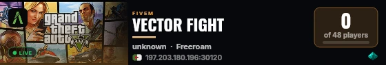 VECTOR FIGHT live status badge