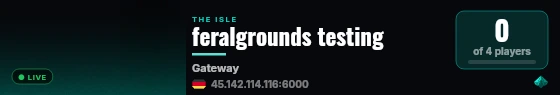 feralgrounds testing live status badge